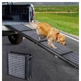 Longest 71" Dog Car Ramps Large Dogs, Foldable Dog SUV & Truck Ramp with Non-Slip Rug Surface,Pet Ramp Stairs for Outdoor Steps,Extra Long Dog Ramps for Medium & Large Dogs Get Into a Car, SUV