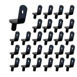 50 Pack Shelf Support Pegs, 6mm Metal Nickel L-Shaped Support Pegs with Hole, Cabinet Support Pins for Furniture Shelves Bracket, Black