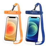 Waterproof Phone Pouch Bag - 7.5in Water Proof Cell Phone Case for Beach Travel Must Haves, Waterproof Phone Holder with Lanyard for iPhone 16 15 14 Pro Max Galaxy S24 S23 Pixel 7a, Cruise Essentials