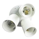 Superdream E26 E27 Lamp Bulb Socket, 3 in 1 Standard Light Bulb Splitter Adapter Converter Socket Retail $13.75