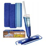 Mop for Multi-Purpose Floor Premium Spray Mop, 18 inch Professional Hardwood Wet and Dry Cleaning Mops with 3 Resuable Pads and Refilled Bottle, Blue Retail $32.25