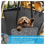 HABOPET Dog Car Seat Cover, Pet Car Backseat Cover Car Dog Hammock Car Door Protector Puppy Essentials, Scratchproof Nonslip Against Dirt,Waterproof Dog Seat Cover for Truck, SUV Sedans(Black) Retail 