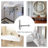 Chrome Bathroom Basin Sink Bottle Trap Waste Pipe 1-1/4 inch Slip Inlet Drain Tube Kit â¦ Retail $24.38