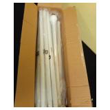 White Curtain Rods for Windows 66 to 120â - 2 Pack 5/8