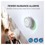 SITERWELL Hardwired Interconnected Smoke and Carbon Monoxide Detector, 10 Year Product Life Alarm Smoke Carbon Monoxide Detector with 2 AA Batteries Back Up, Smoke and CO Detector Voice Alert,5 Pack -