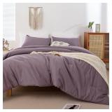 ROSGONIA King Size Comforter - Dusty Purple, 1 Boho Comforter - All Season Bedding Lightweight Bedspread Blanket Quilt