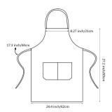 Fengek 8 Pcs Bib Apron for Unisex Colorful Kitchen Apron Bulk with 2 Roomy Pockets for Kitchen BBQ Painting Baking, Black