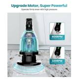 Electric Spin Scrubber, Cordless Cleaning Brush, Shower Scrubber with 9 Brush Heads 2H Power Dual Speed, Adjustable Extension Handle, IPX7 Waterproof for Tub Tile Floor Car, LX A-J1