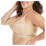 PLAYTEX Womens 18 Hour Comfort-strap Wireless Bra, Full-coverage With 4-way Trusupport, Single & 2-pack Bras, Natural Beige, 48D US