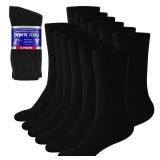 Diabetic Socks Womens Cotton Crew Black By DEBRA WEITZNER Crew/Black womens 9-11