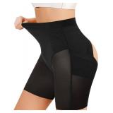 QACIVIQ Butt Lifting Shapewear Tummy Control Panties for Women Body Shaper Shorts Butt Enhancer Underwear (Black,X-Large