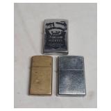 Lot of 3 ZIPPO Lighters