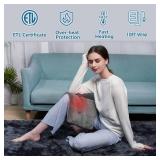 Tefici Weighted Heating Pad for Back and Cramps 2 lbs Electric Heating Pad for Neck and Shoulders,12 X 24 XL Large Size Heat Pad with 3 Temperature Settings,2 Hours Auto-Off