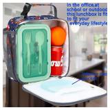 FlowFly Kids Lunch box Insulated Soft Bag Mini Cooler Back to School Thermal Meal Tote Kit for Girls, Boys, Football