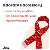 Huxley & Kent Pet Scarf | Red Fairisle (Large) | Festive Christmas Holiday Accessory for Dogs/Cats | Holiday Pet Scarf Neckwear| Cute Fun Winter Pet Accessory