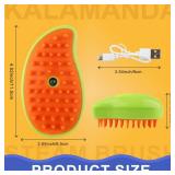 KALAMANDA Cat Steam Brush, 3 In 1 Cat Steamy Brush, Silicone Massage Grooming Brush, Pet Hair Cleaning Brush Comb for Cats Dogs (Green)