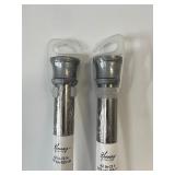 2 KENNEDY TWIST TO FIT EXTENDABLE SHOWER RODS - NO HARDWARE NEEDED