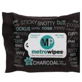 200 MetroPaws Peppermint Scented Charcoal Dog Wipes, Extra Large & Thick Cleaning Wipes Ideal for Dogs, Pet Wipes for Paws, Butt, Ears and Eyes