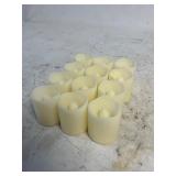 BUNDLE OF 12 SHYMERY LED FLAMELESS VOTIVE CANDLES - WARM LIGHT