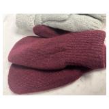 BUNDLE of 3 WOMENS WOOL MITTENS size M