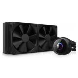 NZXT Kraken 240 - RL-KN-240-B1 - 240mm AIO CPU Liquid Cooler - Customizable 1.54" Square LCD Display for Images, Performance Metrics and More - High-Performance Pump - 2 x F120P Fans - Black