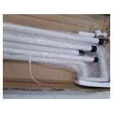 Double Curtain Rods White