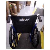 Drive Medical Blue Streak Wheelchair with Flip Back Desk Arms, Elevating Leg Rests, 16 Inch Seat - Retail: $155.21