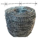 1200 FT (365 M),15 Gauge (1.7mm), 4 Pt. Style, 5" Spacing Between barbs. 4 Point Barbed Wire Fence - Retail: $85.99