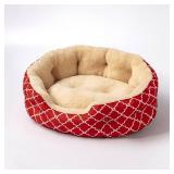 Cat Bed Cat Nest| Dog Sofa Bed | Dog Nest Dog Mat | Autumn and Winter Pet Deep Sleeping Nest | Olive Shaped pet nest| Anti-Slip Bottom Pet nest (red)