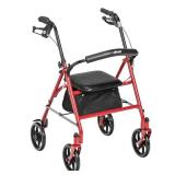 Rollators4-Wheel Steel Product Description: Rollator,Steel,4 Wheel,Red,1/ea - Retail: $131.99