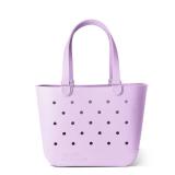 Simple Modern Beach Bag Rubber Tote | Waterproof Extra-Large Tote Bag with Zipper Pocket for Beach, Pool Boat, Groceries, Sports | Getaway Bag Collection | Electric Lavender