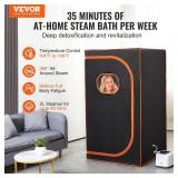 VEVOR Portable Steam Sauna Tent Full Size, 1000W Personal Sauna Blanket Kit for Home Spa, Detoxify & Soothing Heated Body Therapy, Time & Temperature Remote Control with Floor Mat, 2.9âx 2.9â