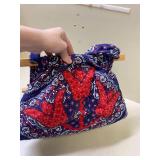 Red - White - Blue Paisley Design - Bag for Sewing