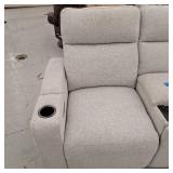 Greymel 74 Inch Sero Gravity Fabric Loveseat With Console And Power Headrests, Retail: $1999