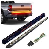 Nilight Truck Tailgate Light Strip 60 Inch Aluminum Frame Triple Row 1200 LED Strip