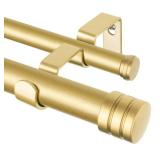 TONIAL1 Inch Double Curtain Rods 72 to 144 Inch (6 to 12 ft), Gold