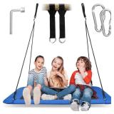 Upgraded 700lb Tree Swing (Blue, Rectangle)