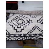 Amir Moroccan Beni Souk Cream/Black 4 x 4 Foot Square Area Rug By Jonathan Y