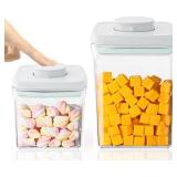 Pop Food Storage Containers with Lids Airtight Spaghetti Container with Labels Pasta Organizer for Kitchen Pantry Cereal Snack Flour Sugar Coffee (2pcs)