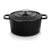 VELAZE QT Enameled Cast Iron Dutch Oven