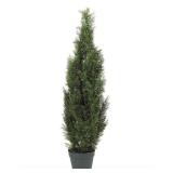 Nearly Natural 4FT Faux Cedar Tree, Outdoor Front Porch Decor, Faux Cedar Tree Pine Tree in Nursery Planter with UV Resistant Coating