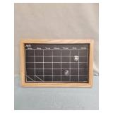 Chalkboard Calendar Bulletin Board Magnetic Calendar Chalkboard for Wall Combination Board Monthly Planner Rustic Brown Frame