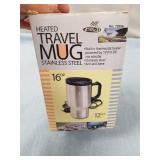 HEATED TRAVEL MUG STAINLESS STEEL