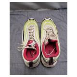 Nike Air Max 97 Neon Sneakers Size 10.5 Mens White Rush 7916 C19871-100 GUC