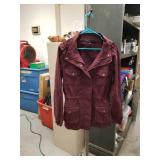 TINSEL BURGUNDY COAT SIZE MEDIUM