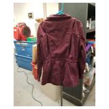 TINSEL BURGUNDY COAT SIZE MEDIUM