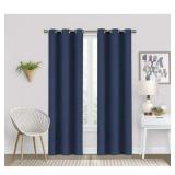 1 Panel Eclipse Dayton Solid Color Blackout Grommet Single Curtain Panel Blue 42 x 63