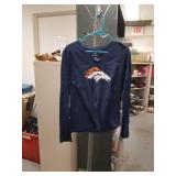 Denver Broncos Primary Logo Long Sleeve T-Shirt Size Large