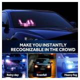 $325! 25 Adjustable Glow LED Sign with Suction Cups for Car Window