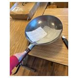 Carbon Steel Wok, 14 Inch, Traditional Hand Hammered, Round Bottom